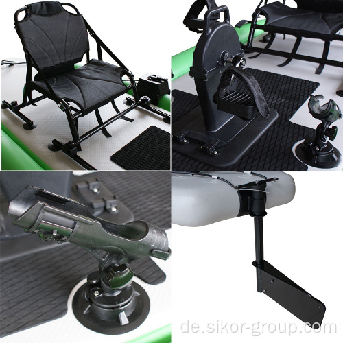 Fabrik Direktverkauf Kajak 1 Person Carbon Pedal aufblasbares Boot PVC Luftblachfuß Pedal Kajak zum Angeln Kajak